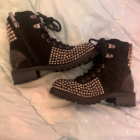 kidpik Black and Silver Kids Boots - Picture 5 of 7